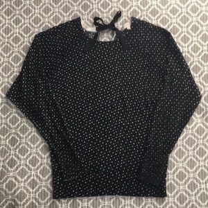 SZ S Ann Taylor Loft polka dot sweater